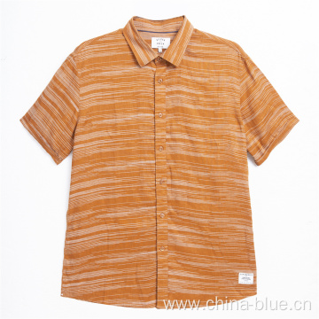 men's soft linen short sleeves print shirts